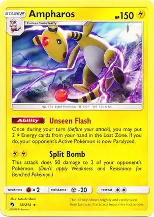 Ampharos 78/214 Lost Thunder