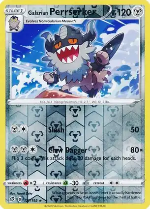 Galarian Perrserker 127/192 Rebel Clash