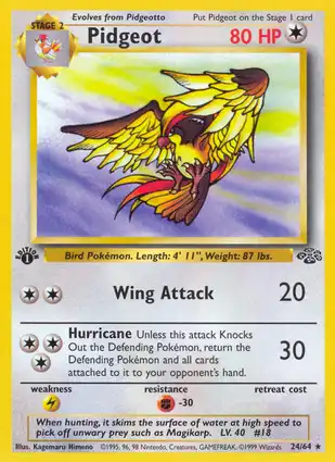 Pidgeot 24/64 Jungle 1st Edition