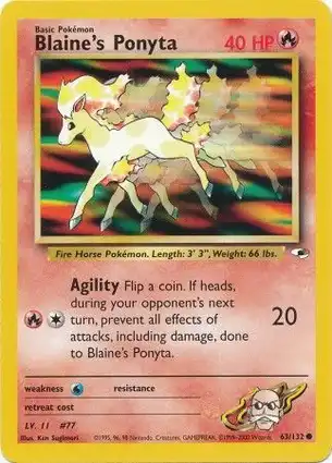 Blaine's Ponyta 63/132 Gym Heroes