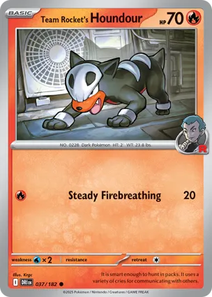 Team Rocket's Houndour 037/182 Destined Rivals