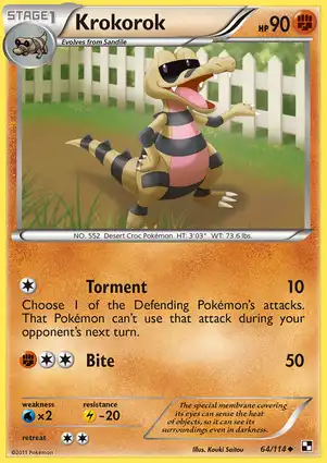Krokorok 64/114 Black & White