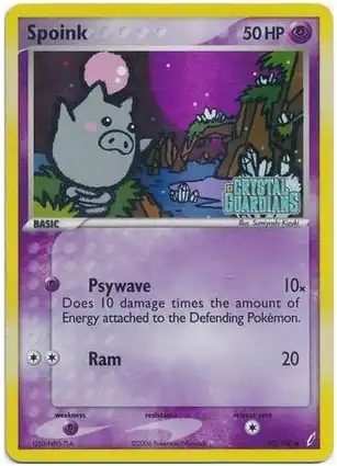 Spoink 62/100 EX Crystal Guardians