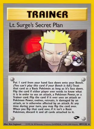 Lt. Surge's Secret Plan 107/132 Gym Challenge 1st Edition