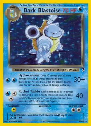 Dark Blastoise 4/110 Legendary Collection