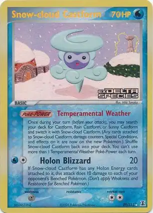 Snow-cloud Castform 29/113 EX Delta Species