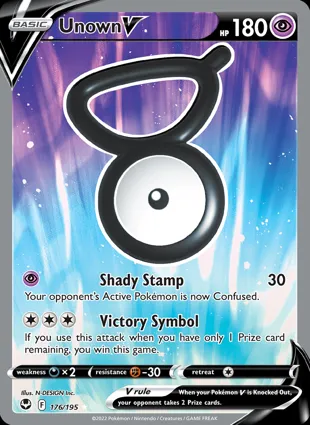 Unown V 176/195 Silver Tempest