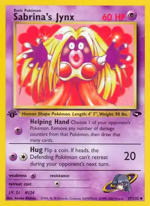 Sabrina's Jynx 57/132 Gym Challenge 1st Edition