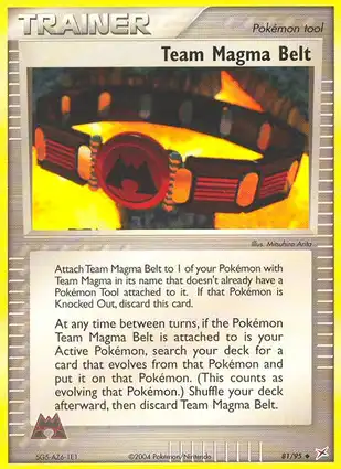 Team Magma Belt 81/95 EX Team Magma vs Team Aqua