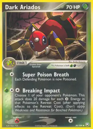 Dark Ariados 30/109 EX Team Rocket Returns