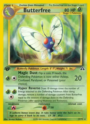 Butterfree 19/75 Neo Discovery 1st Edition