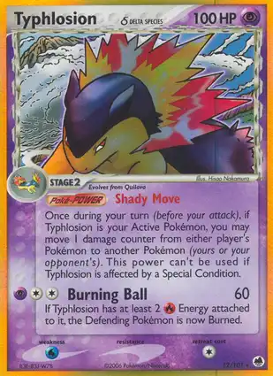 Typhlosion 12/101 EX Dragon Frontiers