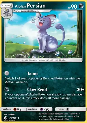Alolan Persian 79/149 Sun & Moon