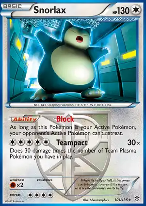 Snorlax 101/135 Plasma Storm