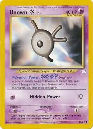 Unown [K] 58/64 Neo Revelation