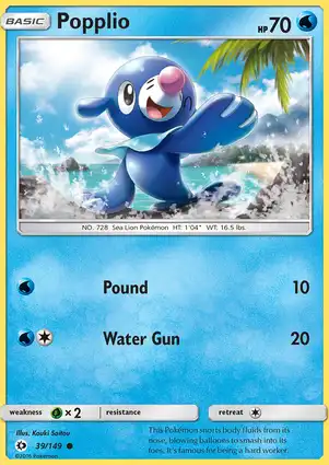Popplio 39/149 Sun & Moon