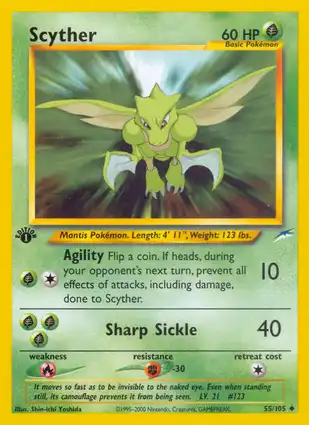 Scyther 55/105 Neo Destiny 1st Edition