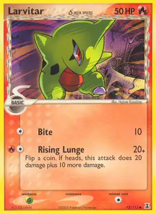 Larvitar 73/113 EX Delta Species