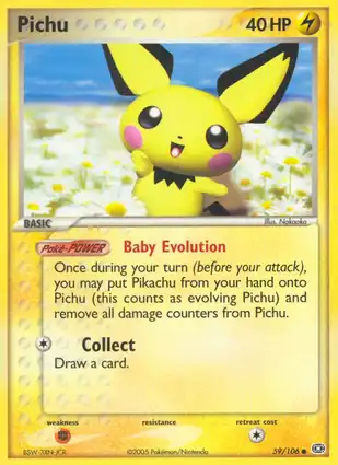 Pichu 59/106 EX Emerald
