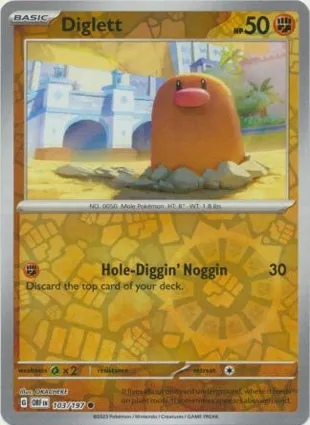 Diglett 103/197 Obsidian Flames
