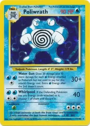 Poliwrath 13/102 Base Set Unlimited