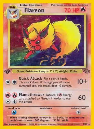 Flareon 3/64 Jungle 1st Edition