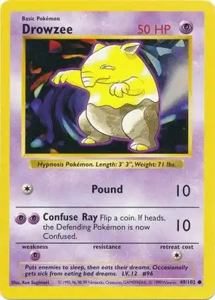 Drowzee 49/102 Base Set Shadowless