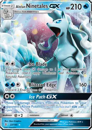 Alolan Ninetales-GX 22/145 Guardians Rising