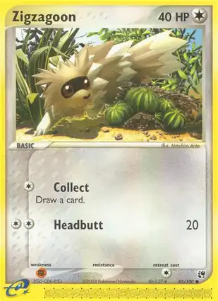 Zigzagoon 85/100 EX Sandstorm