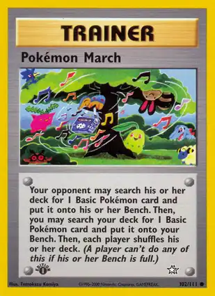 Pokémon March 102/111 Neo Genesis 1st Edition