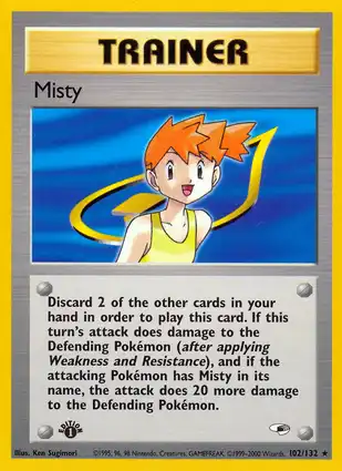 Misty 102/132 Gym Heroes 1st Edition