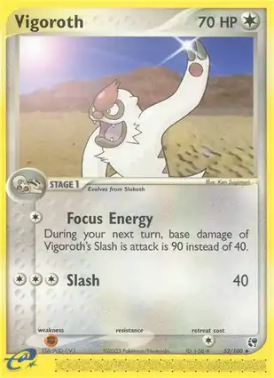 Vigoroth 52/100 EX Sandstorm