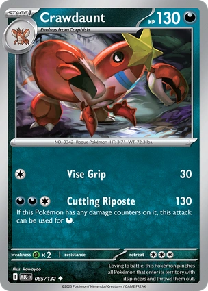 Crawdaunt 085/132 Mega Evolution