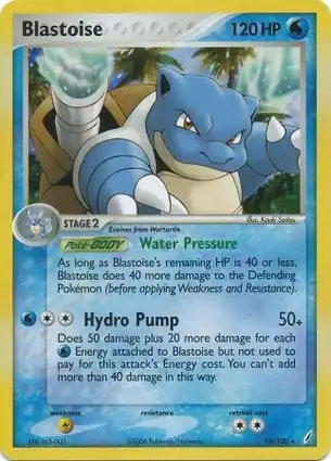 Blastoise 14/100 EX Crystal Guardians
