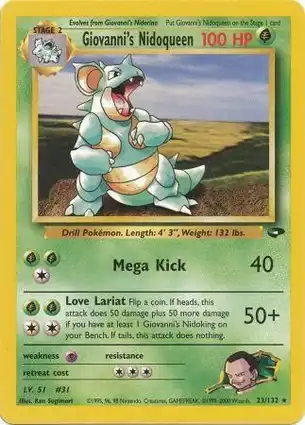 Giovanni's Nidoqueen 23/132 Gym Challenge