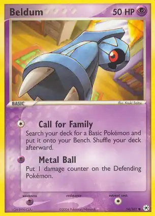Beldum 54/101 EX Hidden Legends