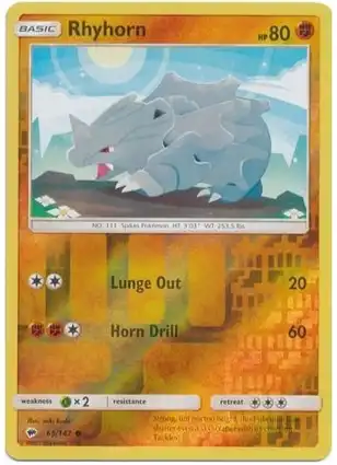 Rhyhorn 65/147 Burning Shadows