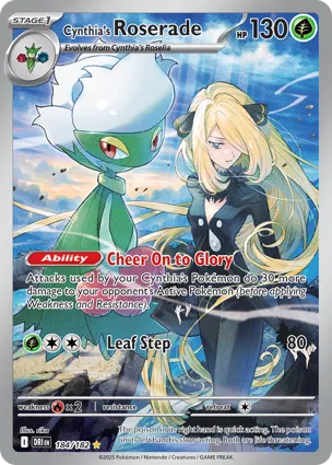 Cynthia's Roserade 184/182 Destined Rivals