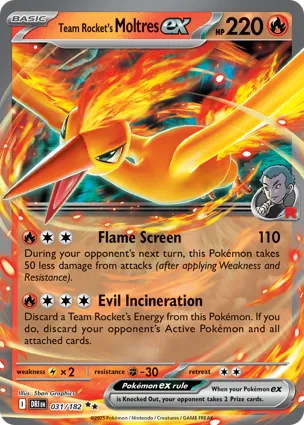 Team Rocket's Moltres ex 031/182 Destined Rivals