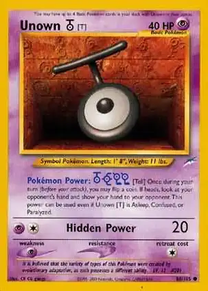 Unown [T] 88/105 Neo Destiny
