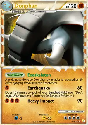 Donphan 107/123 HeartGold & SoulSilver