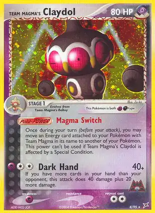 Team Magma's Claydol 8/95 EX Team Magma vs Team Aqua