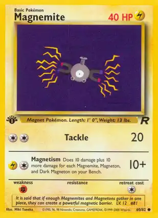 Magnemite 60/82 Team Rocket 1st Edition
