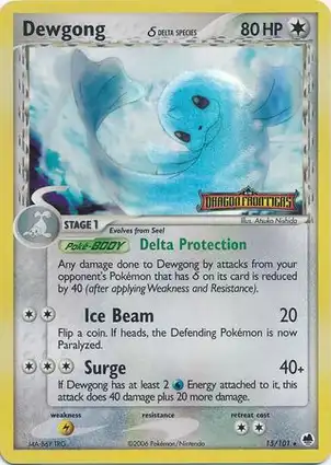 Dewgong 15/101 EX Dragon Frontiers