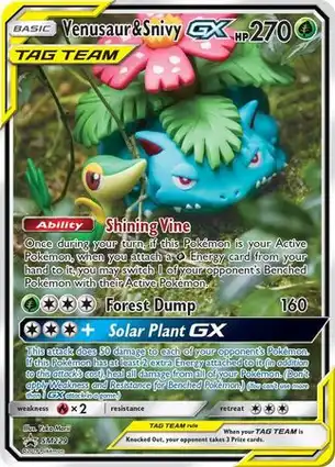 Venusaur & Snivy GX SM229 Sun & Moon Promos