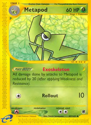 Metapod 87/165 Expedition Base Set