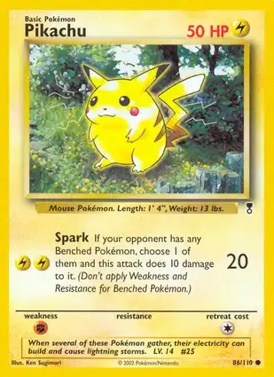 Pikachu 86/110 Legendary Collection