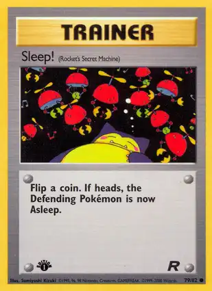 Sleep! 79/82 Team Rocket 1st Edition