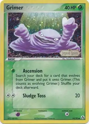 Grimer 54/92 EX Legend Maker