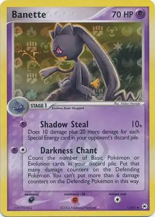 Banette 1/101 EX Hidden Legends